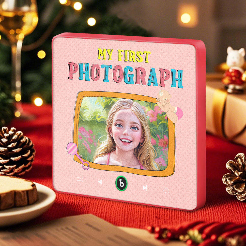 Neuer 4.0 Verbesserter Individueller Musik-kühlschrankmagnet, Bunter Fotorahmen, Musik-cartoon-porträt-kühlschrankmagnet, Kann Lieder Abspielen - DePhotoBoxer