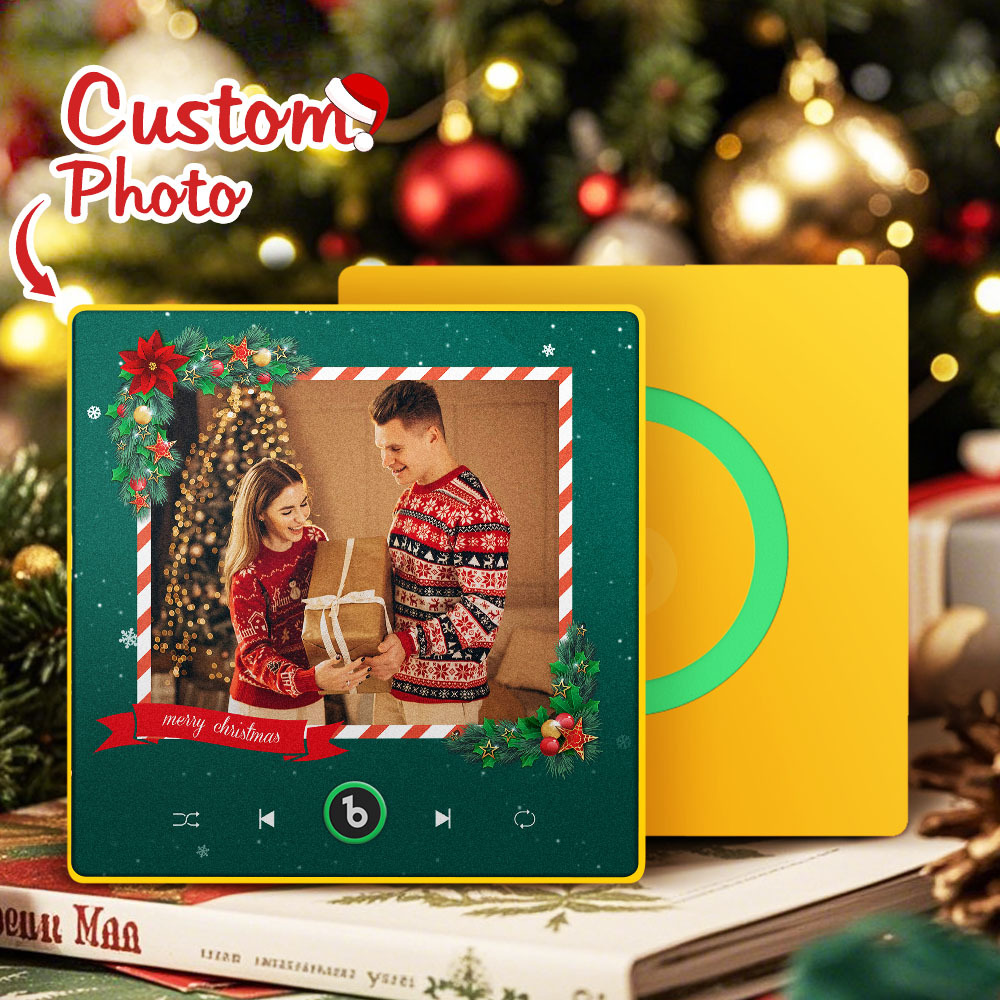 Personalisierte Weihnachtsmusik-kühlschrankmagnete, Personalisierte Musikmagnete, Ideales Weihnachtsgeschenk Für Freunde - DePhotoBoxer