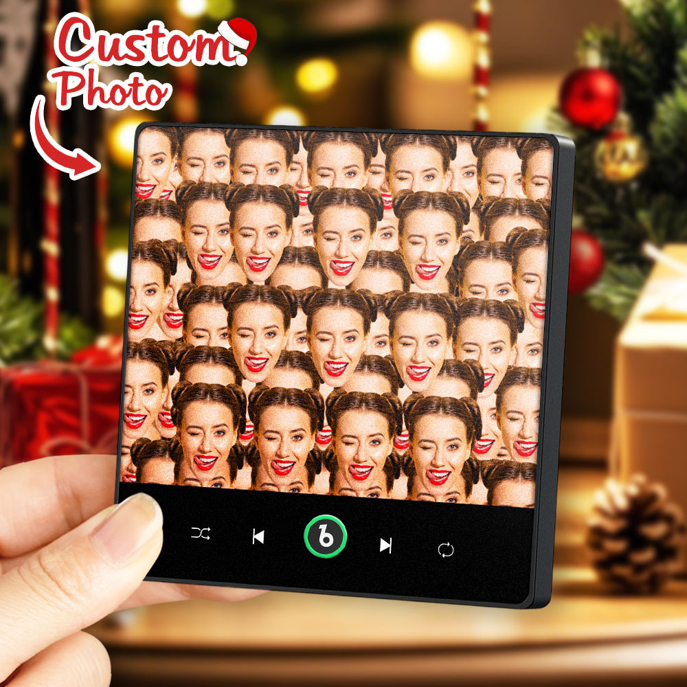 Personalisierte Gesichts-musik-kühlschrankmagnete, Personalisierte Musik-magnete, Ideales Weihnachtsgeschenk Für Ihn - DePhotoBoxer