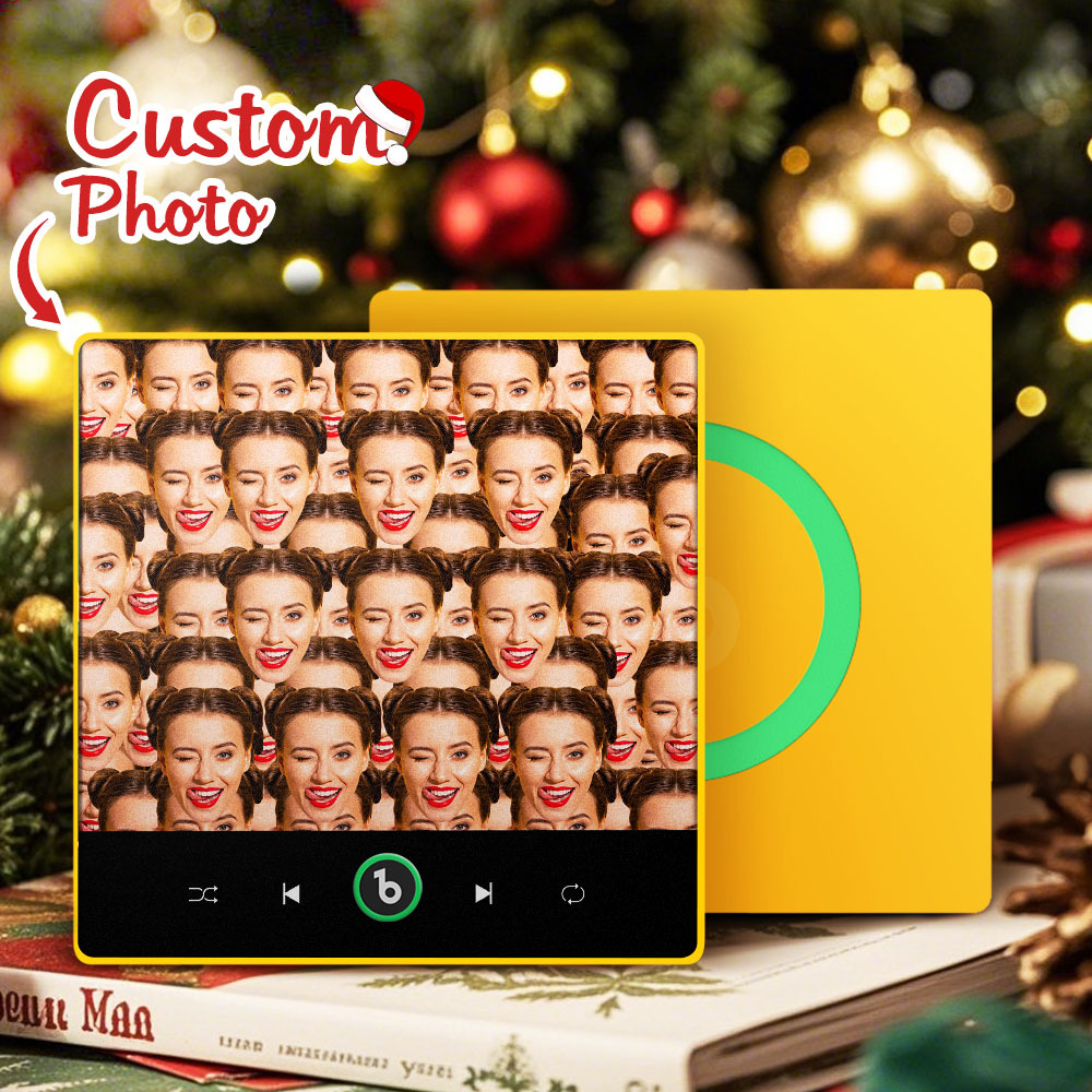 Personalisierte Gesichts-musik-kühlschrankmagnete, Personalisierte Musik-magnete, Ideales Weihnachtsgeschenk Für Ihn - DePhotoBoxer