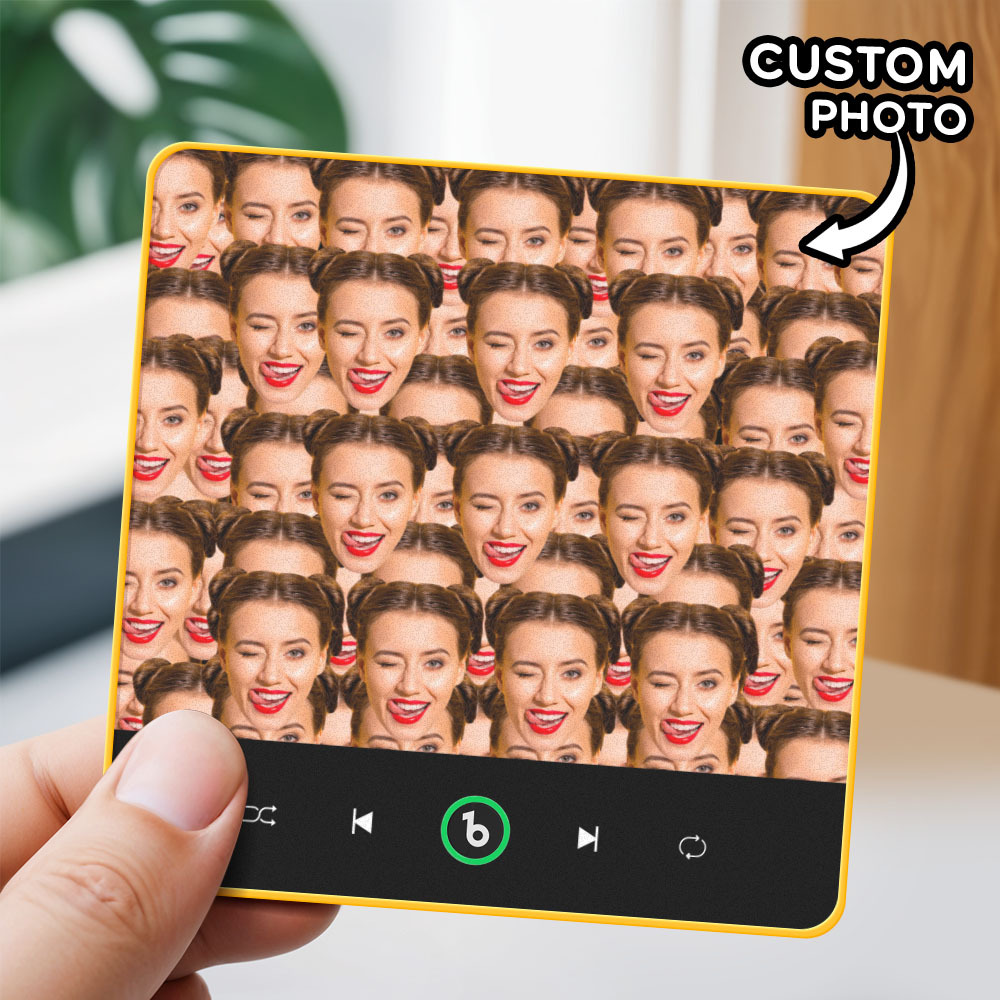 Personalisierte Gesichts-musik-kühlschrankmagnete, Personalisierte Musik-magnete, Ideales Weihnachtsgeschenk Für Ihn - DePhotoBoxer