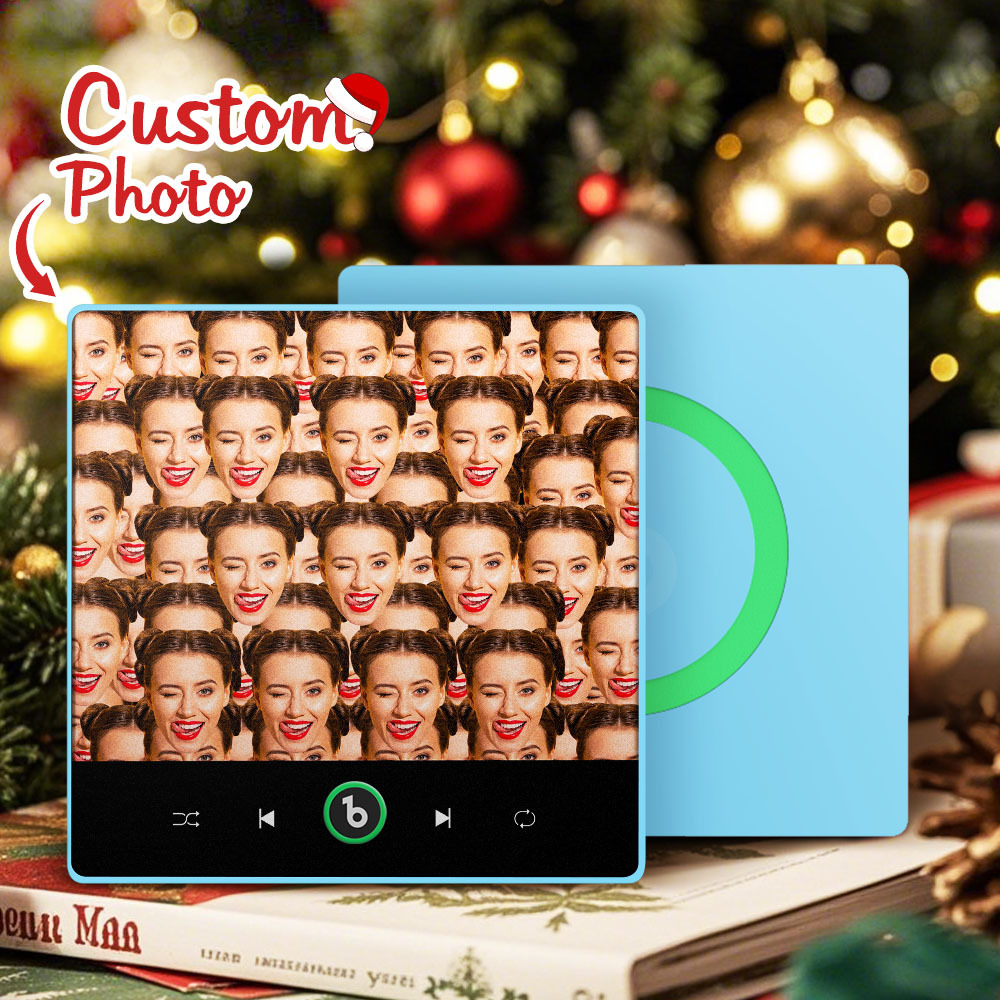 Personalisierte Gesichts-musik-kühlschrankmagnete, Personalisierte Musik-magnete, Ideales Weihnachtsgeschenk Für Ihn - DePhotoBoxer