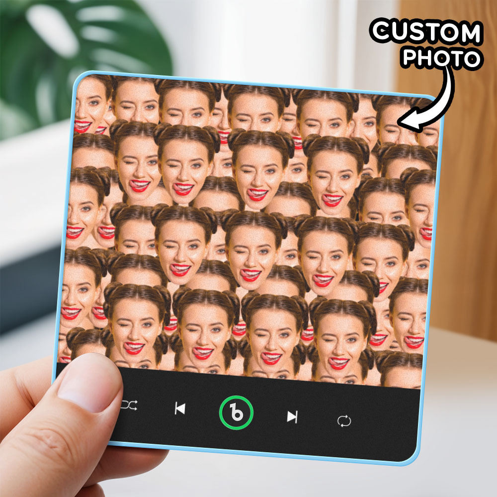 Personalisierte Gesichts-musik-kühlschrankmagnete, Personalisierte Musik-magnete, Ideales Weihnachtsgeschenk Für Ihn - DePhotoBoxer