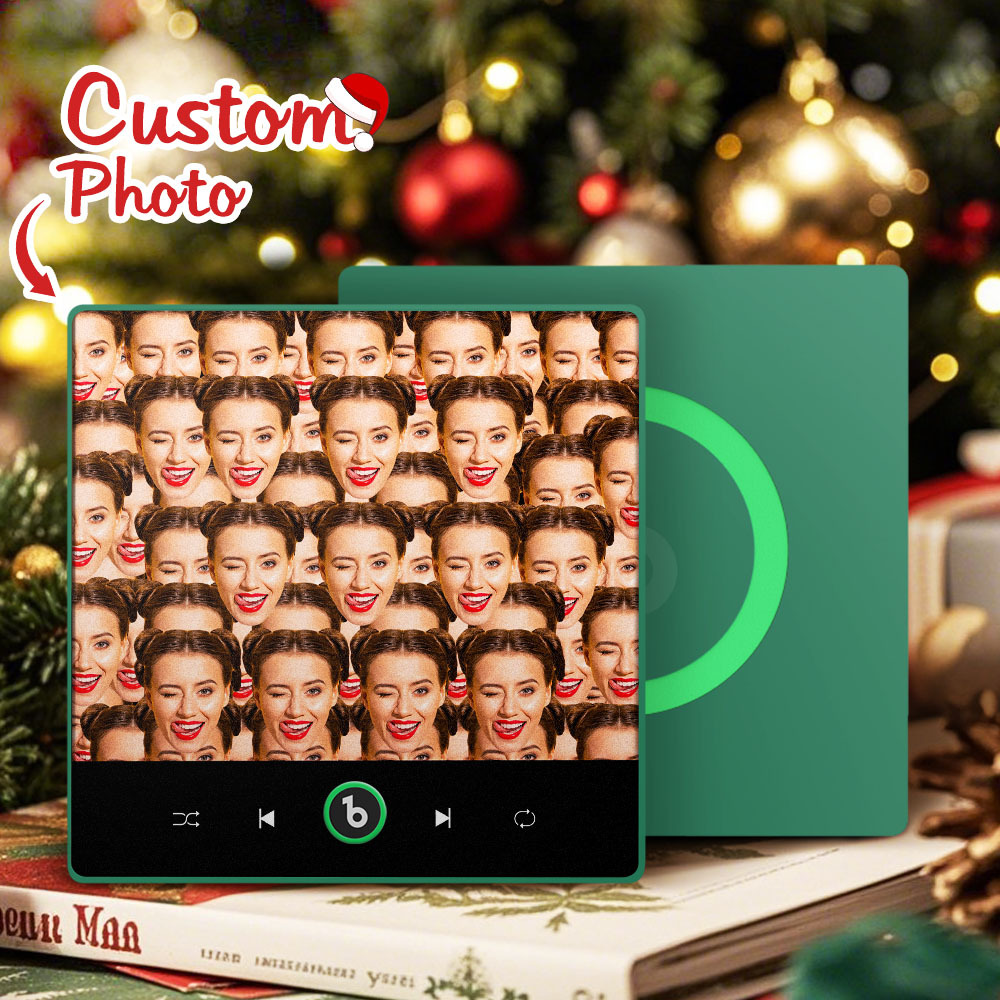 Personalisierte Gesichts-musik-kühlschrankmagnete, Personalisierte Musik-magnete, Ideales Weihnachtsgeschenk Für Ihn - DePhotoBoxer