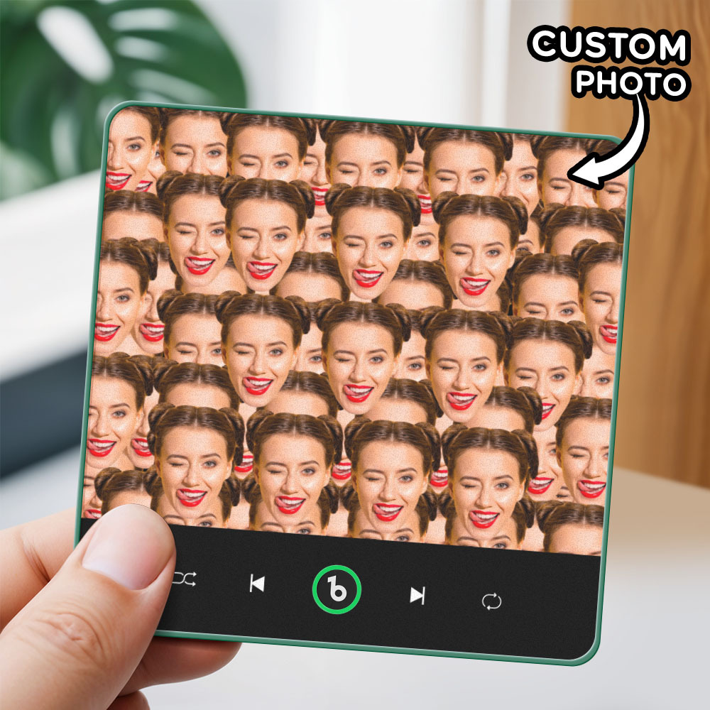 Personalisierte Gesichts-musik-kühlschrankmagnete, Personalisierte Musik-magnete, Ideales Weihnachtsgeschenk Für Ihn - DePhotoBoxer