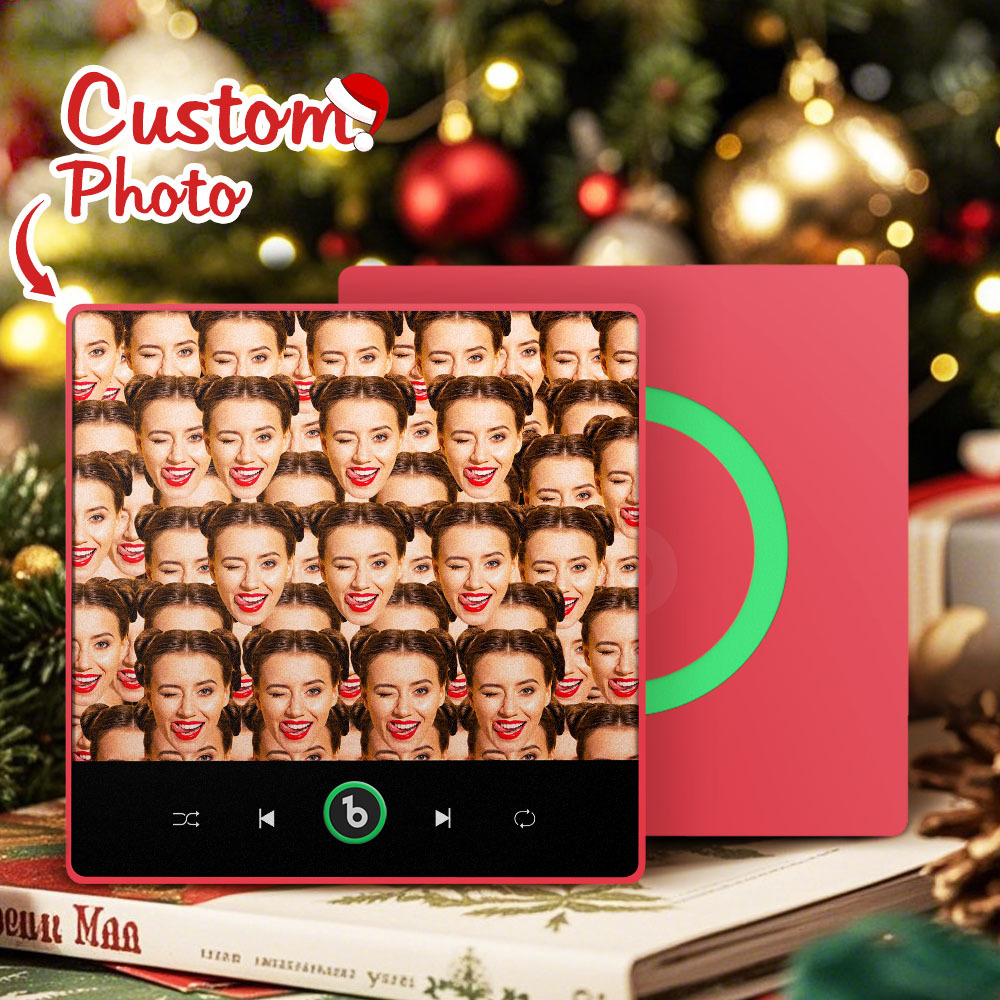 Personalisierte Gesichts-musik-kühlschrankmagnete, Personalisierte Musik-magnete, Ideales Weihnachtsgeschenk Für Ihn - DePhotoBoxer