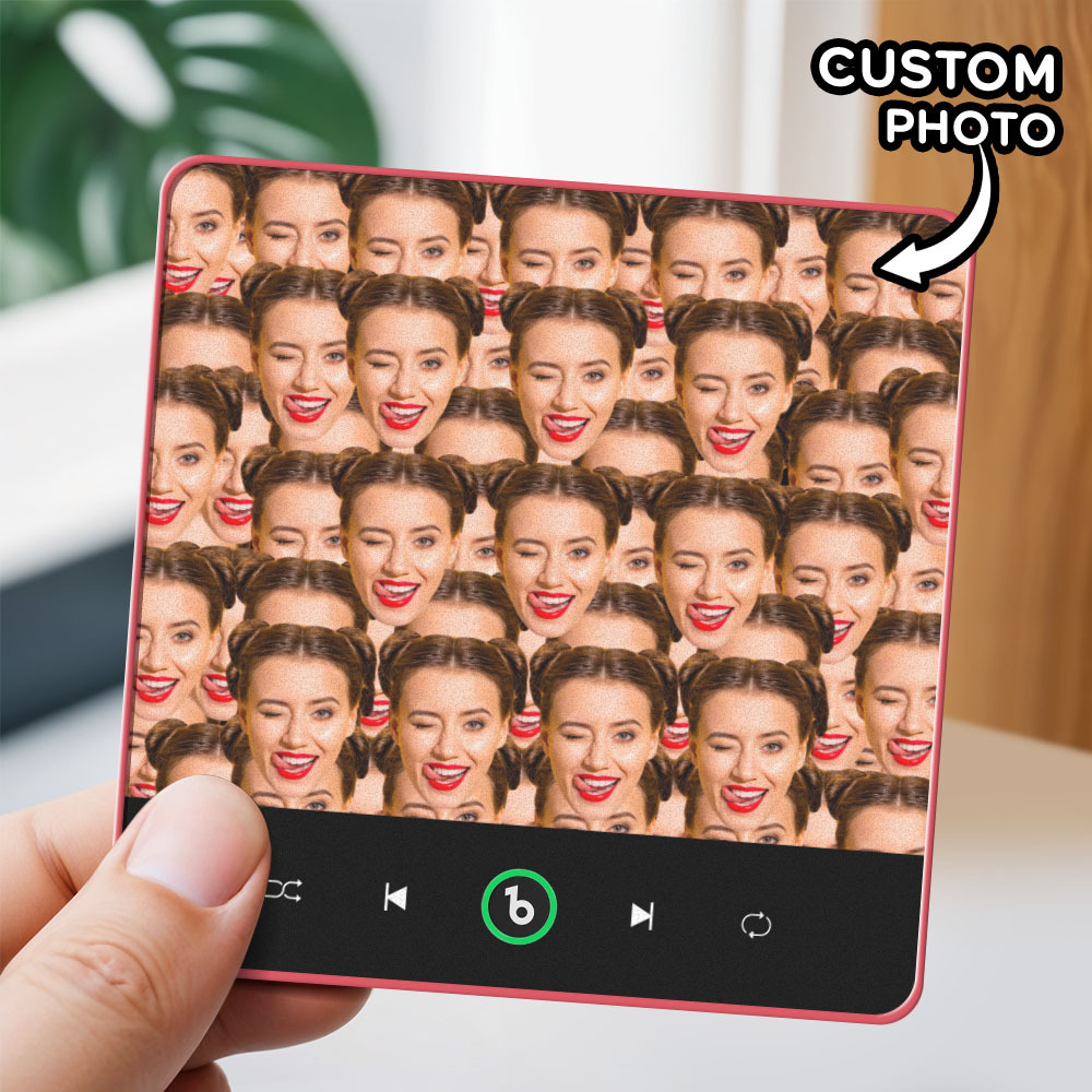 Personalisierte Gesichts-musik-kühlschrankmagnete, Personalisierte Musik-magnete, Ideales Weihnachtsgeschenk Für Ihn - DePhotoBoxer