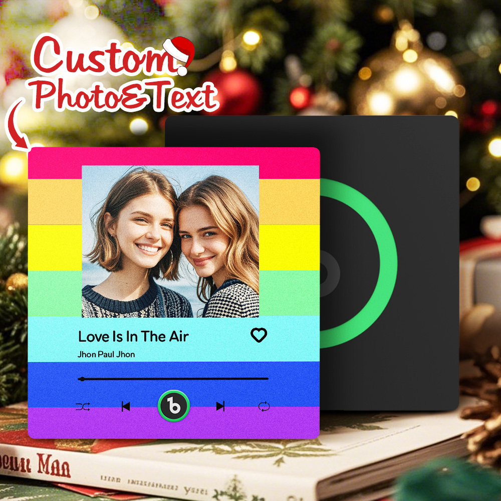 Benutzerdefinierte Weihnachtsmusik-magnete, Musik-kühlschrankmagnete Für Liebhaber, Weihnachtsgeschenk Für Lgbt - DePhotoBoxer