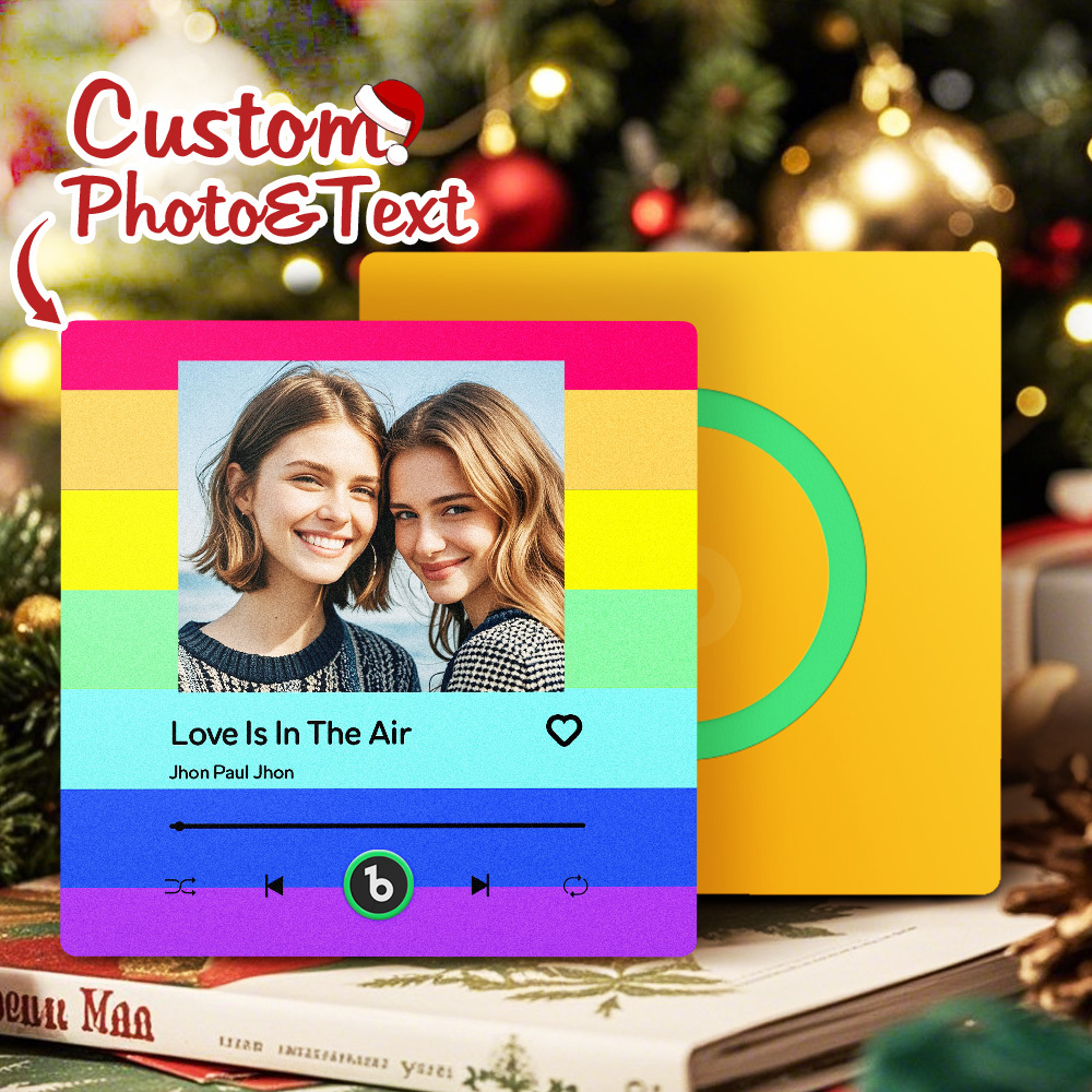 Benutzerdefinierte Weihnachtsmusik-magnete, Musik-kühlschrankmagnete Für Liebhaber, Weihnachtsgeschenk Für Lgbt - DePhotoBoxer