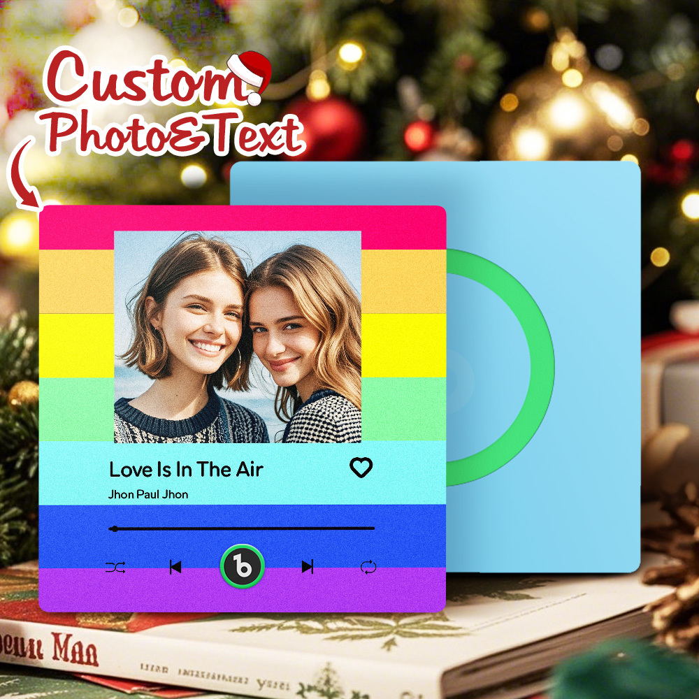 Benutzerdefinierte Weihnachtsmusik-magnete, Musik-kühlschrankmagnete Für Liebhaber, Weihnachtsgeschenk Für Lgbt - DePhotoBoxer