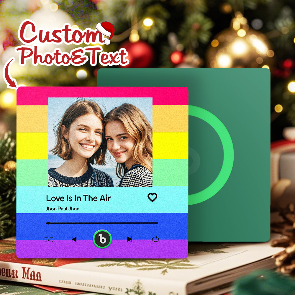 Benutzerdefinierte Weihnachtsmusik-magnete, Musik-kühlschrankmagnete Für Liebhaber, Weihnachtsgeschenk Für Lgbt - DePhotoBoxer