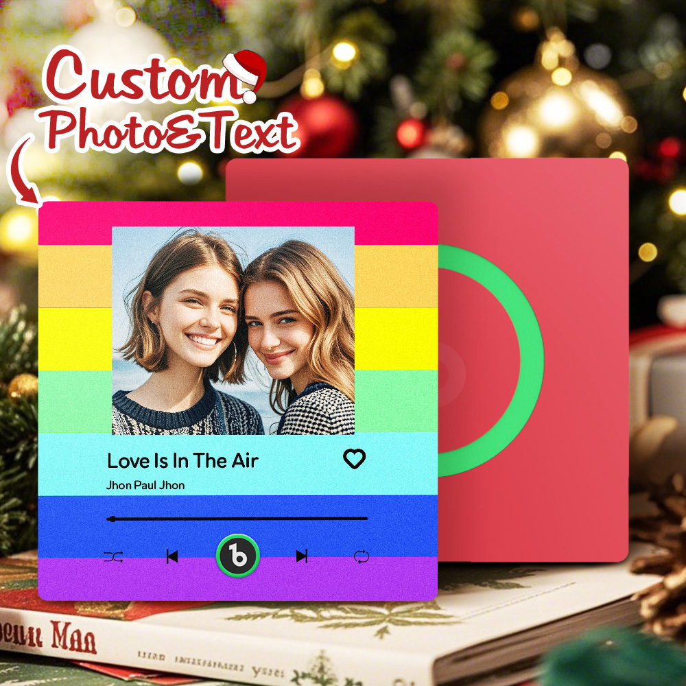Benutzerdefinierte Weihnachtsmusik-magnete, Musik-kühlschrankmagnete Für Liebhaber, Weihnachtsgeschenk Für Lgbt - DePhotoBoxer