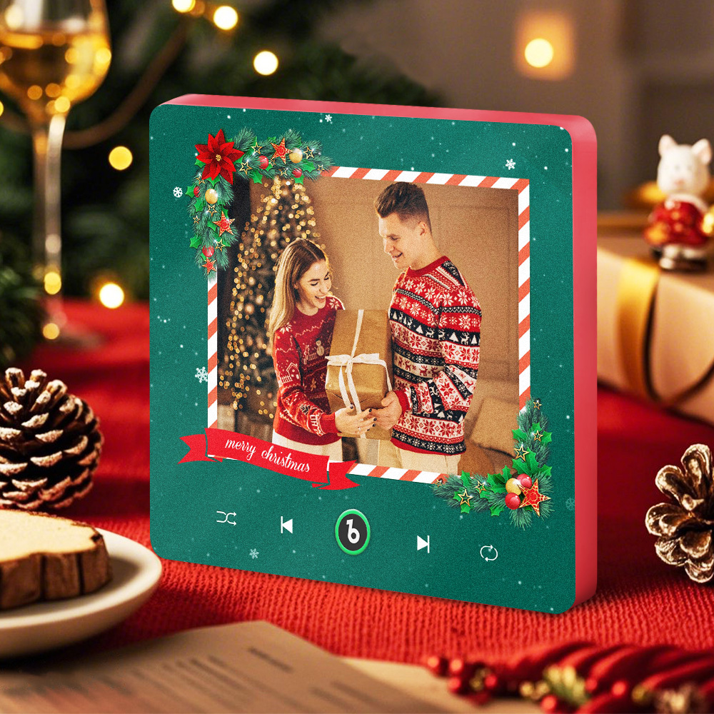 Personalisierte Weihnachtsmusik-kühlschrankmagnete, Personalisierte Musikmagnete, Ideales Weihnachtsgeschenk Für Freunde - DePhotoBoxer