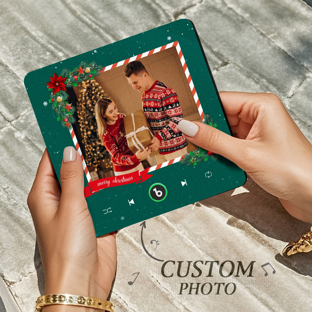 Personalisierte Weihnachtsmusik-kühlschrankmagnete, Personalisierte Musikmagnete, Ideales Weihnachtsgeschenk Für Freunde - DePhotoBoxer