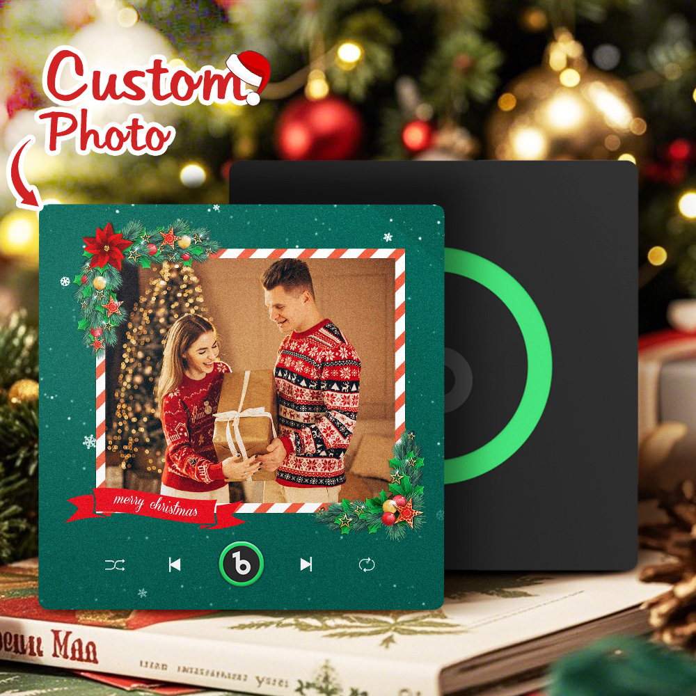 Personalisierte Weihnachtsmusik-kühlschrankmagnete, Personalisierte Musikmagnete, Ideales Weihnachtsgeschenk Für Freunde - DePhotoBoxer