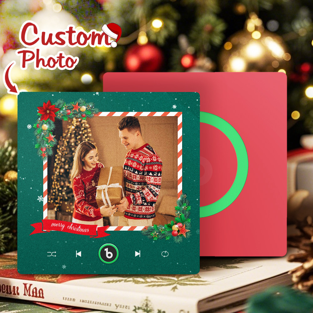 Personalisierte Weihnachtsmusik-kühlschrankmagnete, Personalisierte Musikmagnete, Ideales Weihnachtsgeschenk Für Freunde - DePhotoBoxer