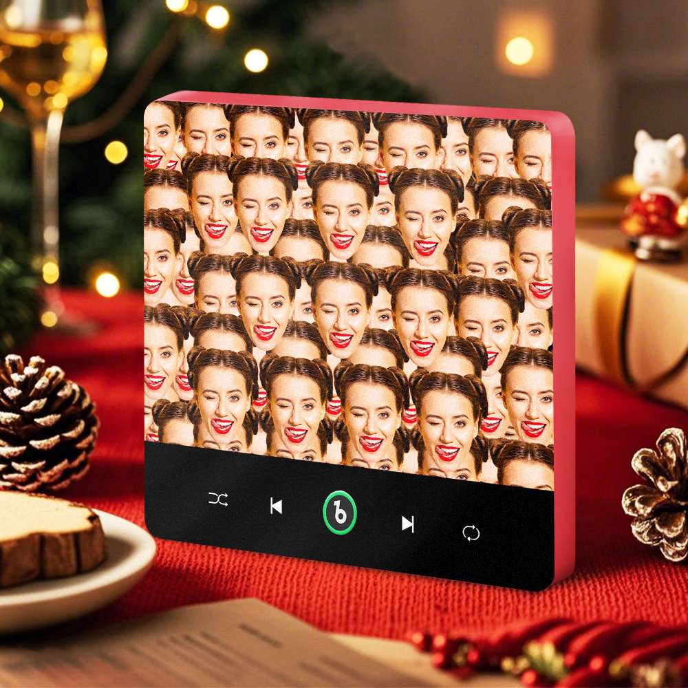 Personalisierte Gesichts-musik-kühlschrankmagnete, Personalisierte Musik-magnete, Ideales Weihnachtsgeschenk Für Ihn - DePhotoBoxer
