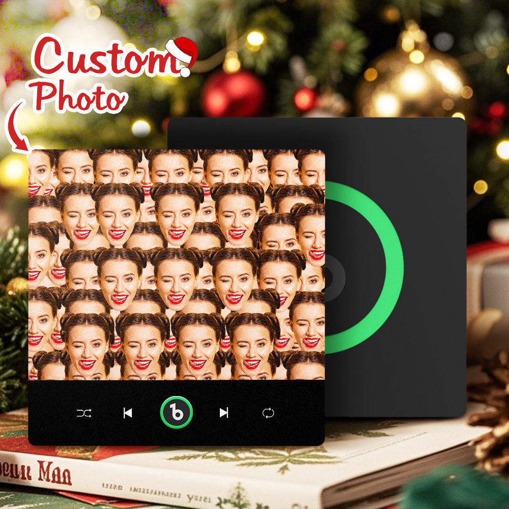 Personalisierte Gesichts-musik-kühlschrankmagnete, Personalisierte Musik-magnete, Ideales Weihnachtsgeschenk Für Ihn - DePhotoBoxer