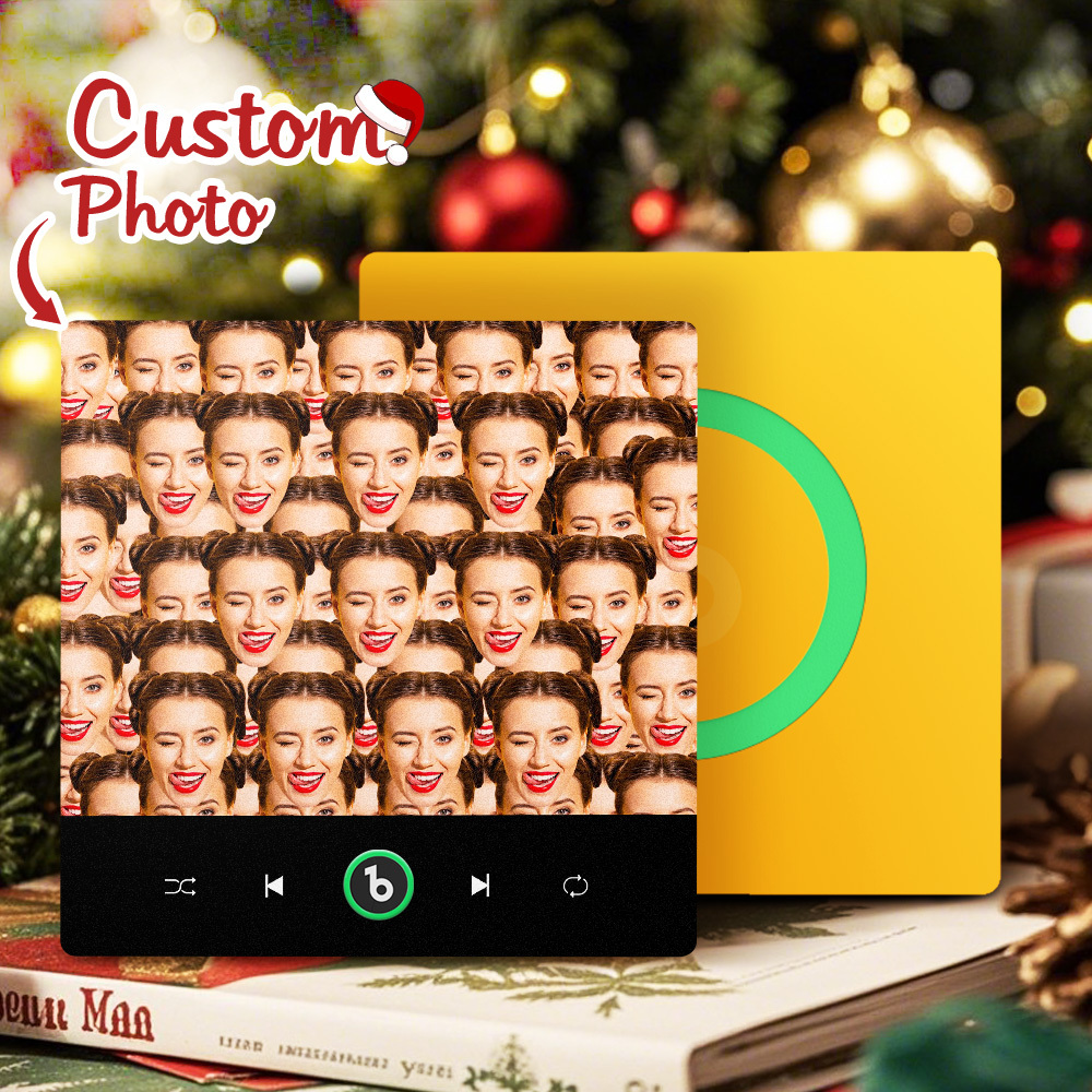Personalisierte Gesichts-musik-kühlschrankmagnete, Personalisierte Musik-magnete, Ideales Weihnachtsgeschenk Für Ihn - DePhotoBoxer