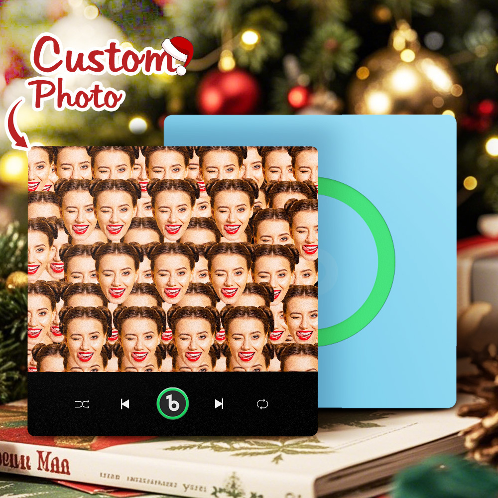 Personalisierte Gesichts-musik-kühlschrankmagnete, Personalisierte Musik-magnete, Ideales Weihnachtsgeschenk Für Ihn - DePhotoBoxer