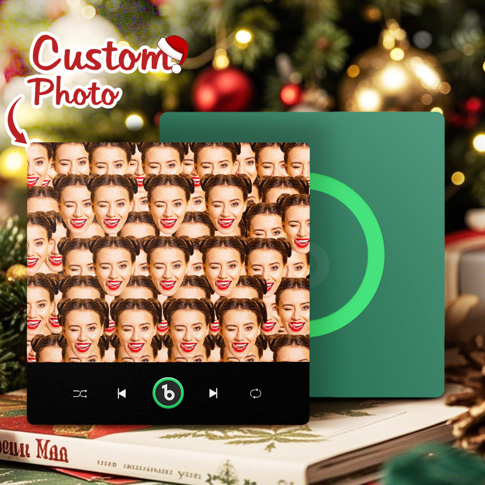 Personalisierte Gesichts-musik-kühlschrankmagnete, Personalisierte Musik-magnete, Ideales Weihnachtsgeschenk Für Ihn - DePhotoBoxer