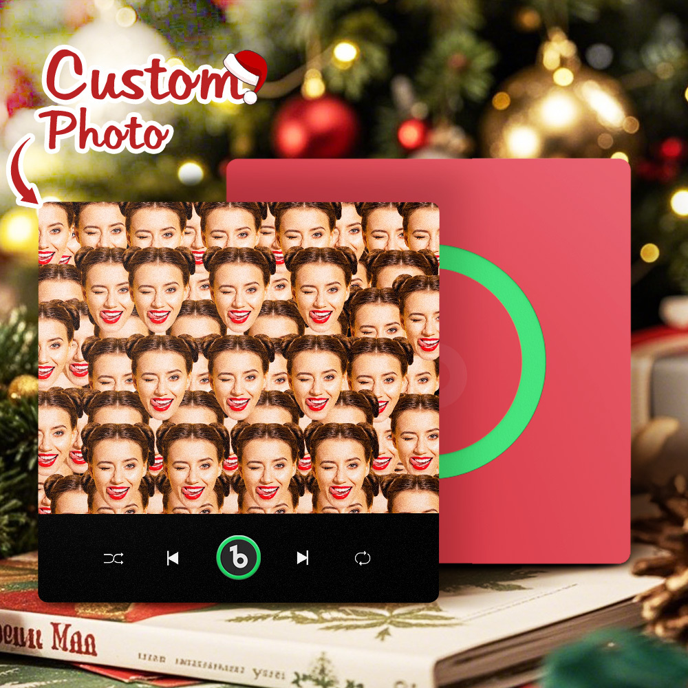 Personalisierte Gesichts-musik-kühlschrankmagnete, Personalisierte Musik-magnete, Ideales Weihnachtsgeschenk Für Ihn - DePhotoBoxer