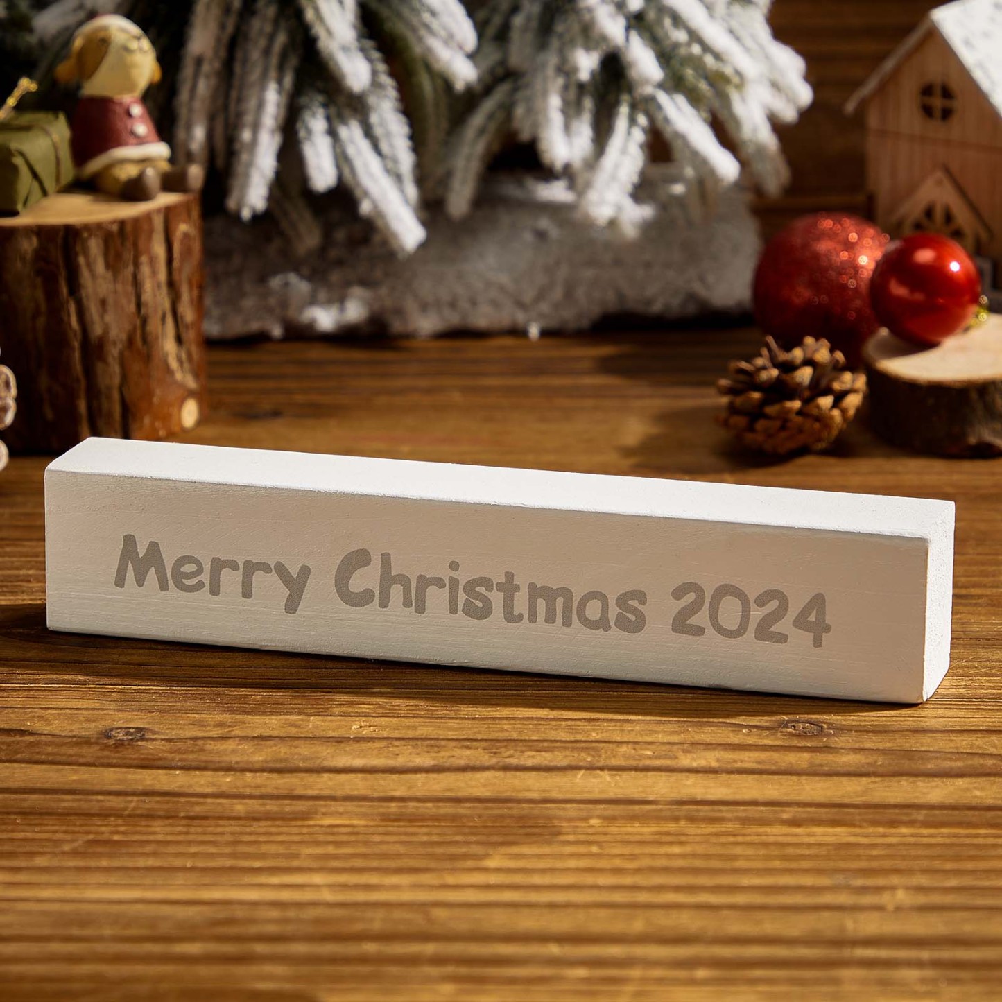 Kundenspezifischer Weißer Holzsockel - DePhotoBoxer