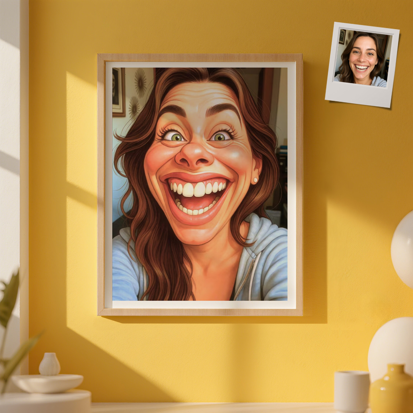 Benutzerdefinierter Lustiger Karikatur-portraitrahmen Verwandeln Sie Ihr Foto In Ein Witziges Kunstgeschenk