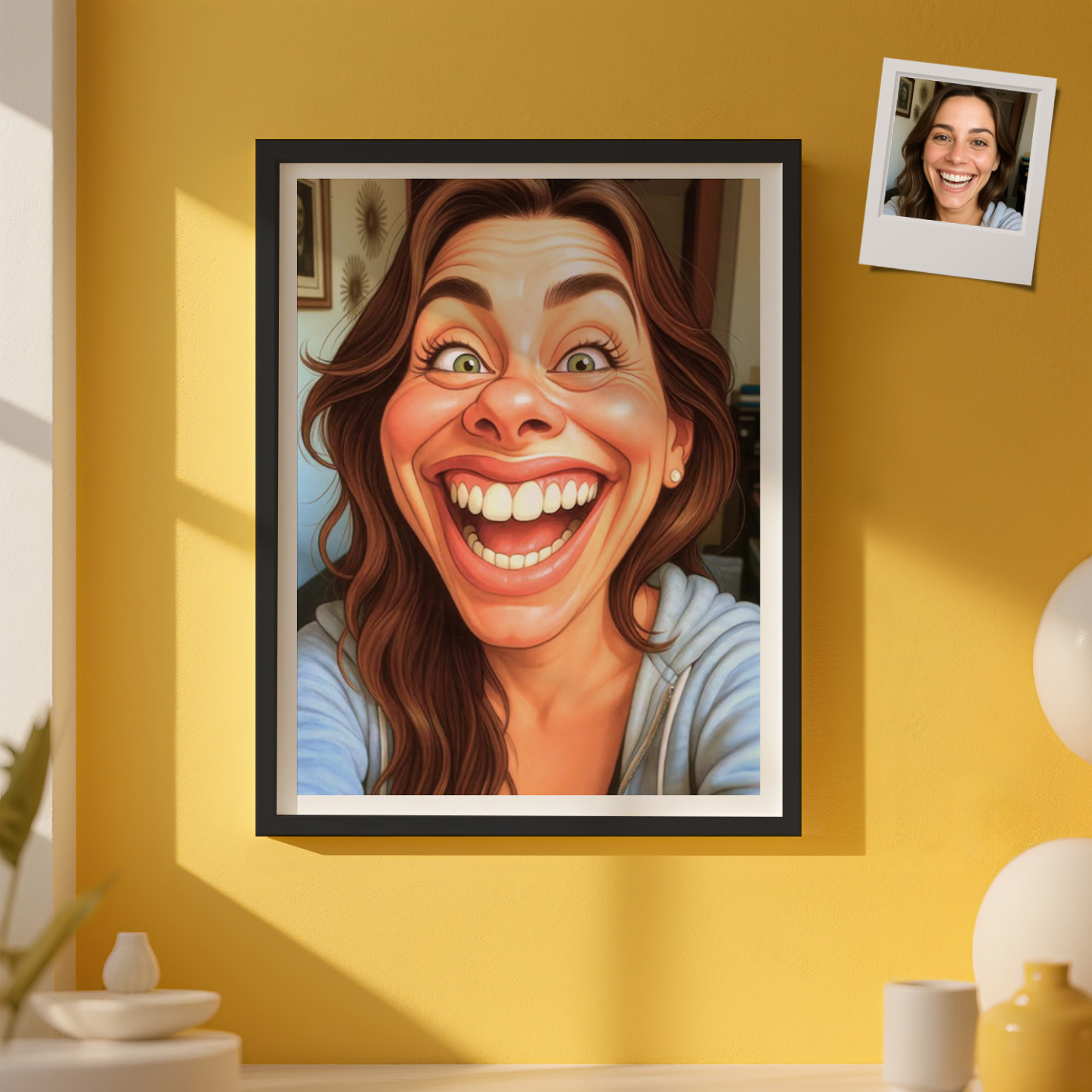 Benutzerdefinierter Lustiger Karikatur-portraitrahmen Verwandeln Sie Ihr Foto In Ein Witziges Kunstgeschenk