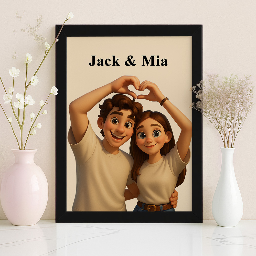 Personalisierter Cartoon Portraitrahmen Geschenk Für Sie Jahrestagsges