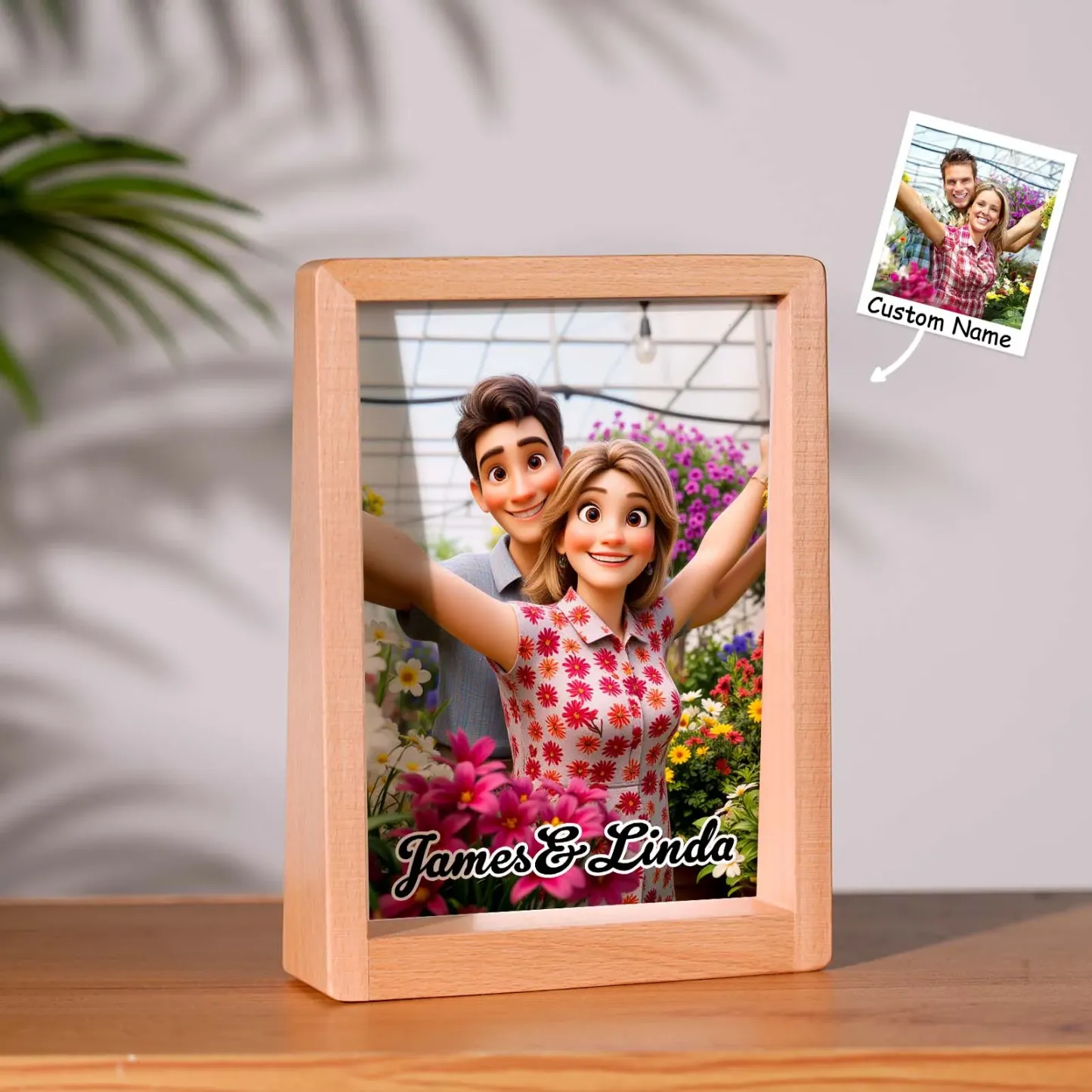 Personalisierter Cartoon-Porträtrahmen Individuelle Portraitfotos Im P