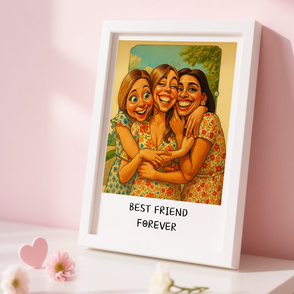 Benutzerdefinierter Lustiger Karikatur-portraitrahmen Verwandeln Sie Ihr Foto In Ein Witziges Kunstgeschenk