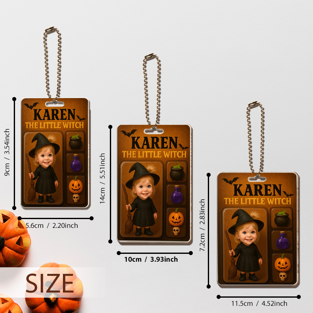Benutzerdefinierte 3d-effekt Actionfigur Pack Verpackung Personalisierte Acryl Hexe Auto Aufhänger Geschenk Für Halloween - DePhotoBoxer
