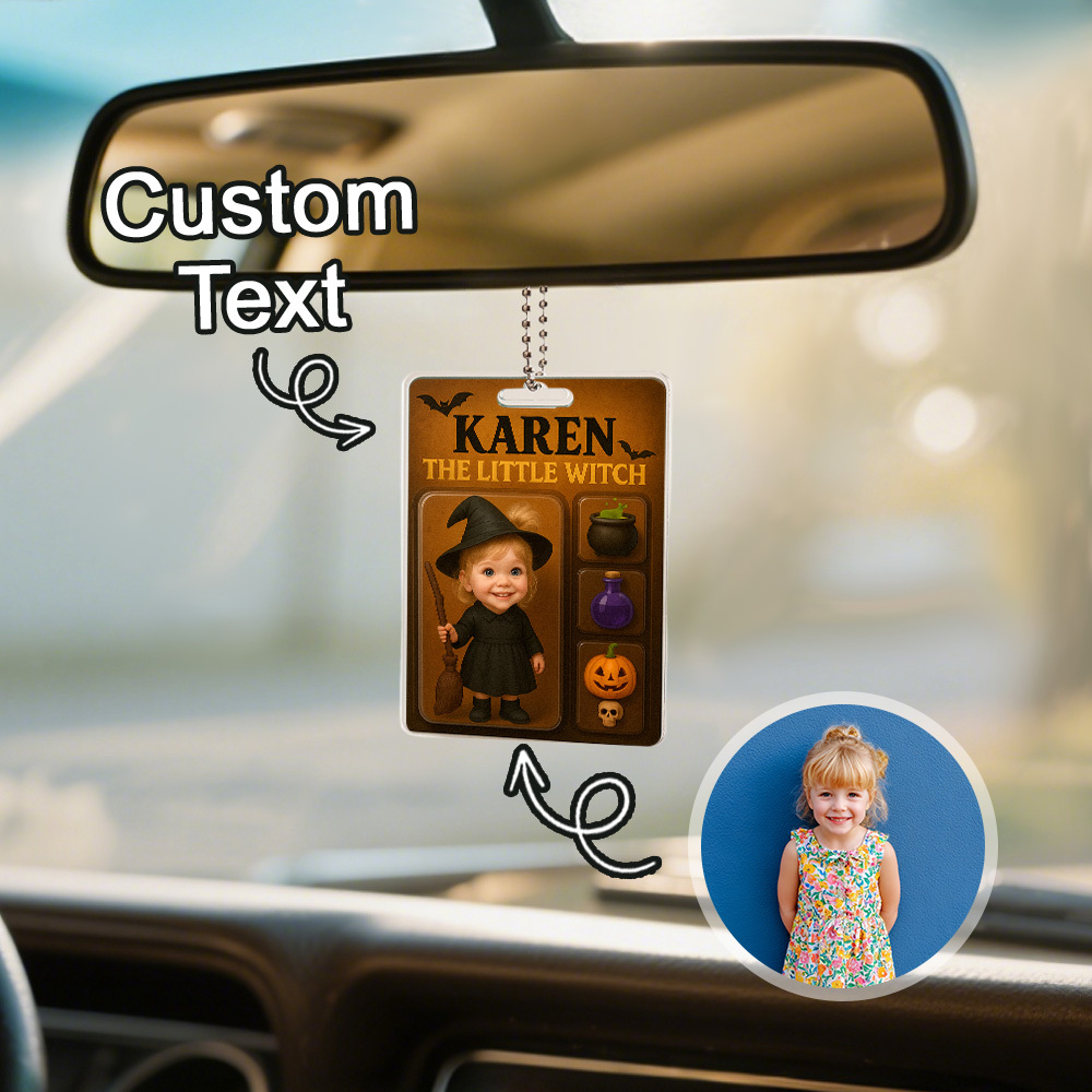 Benutzerdefinierte 3d-effekt Actionfigur Pack Verpackung Personalisierte Acryl Hexe Auto Aufhänger Geschenk Für Halloween - DePhotoBoxer