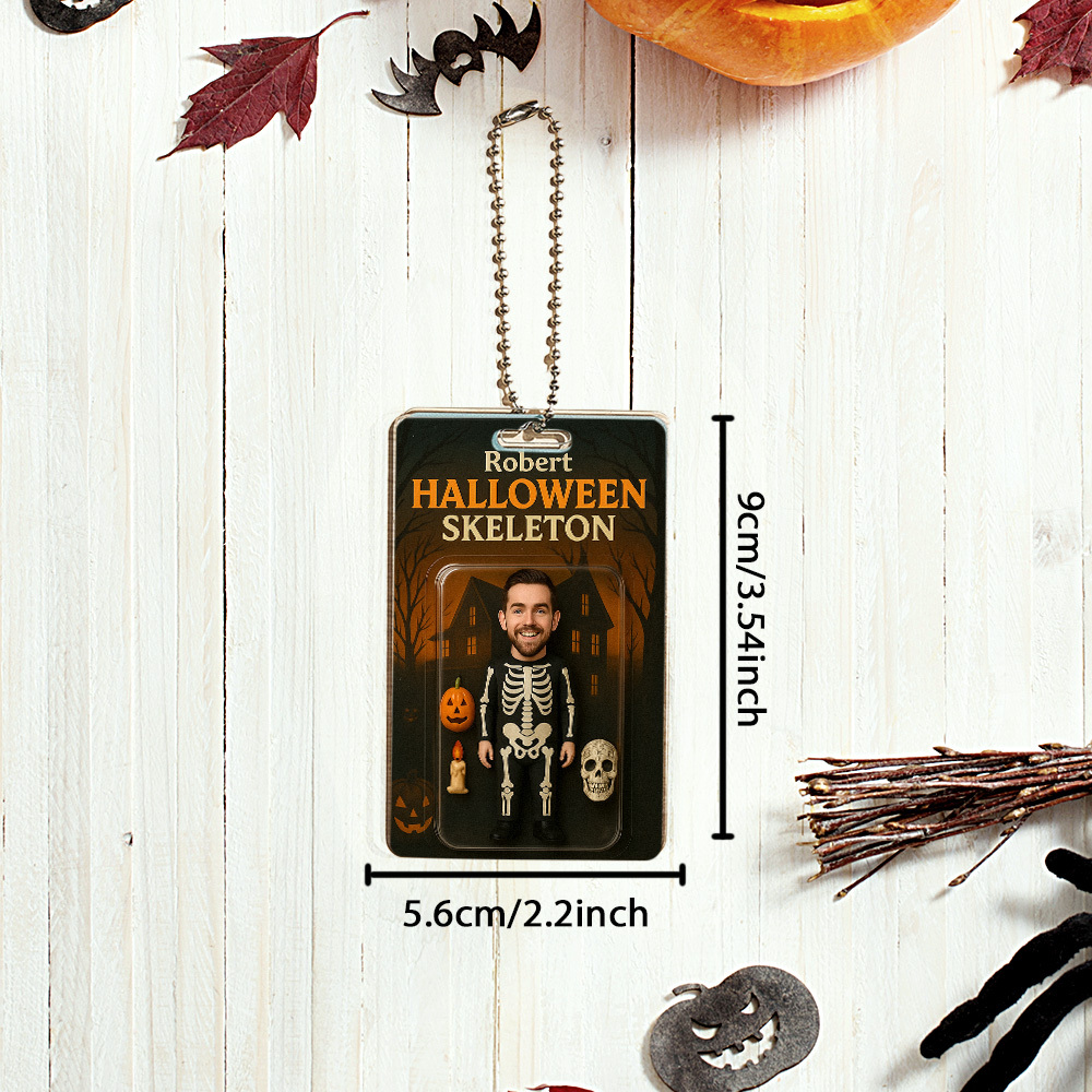 Benutzerdefinierte Verpackung Für Actionfiguren Mit 3d-effekt, Personalisierte Acryl-schädel-autoaufhängung, Geschenk Für Halloween - DePhotoBoxer