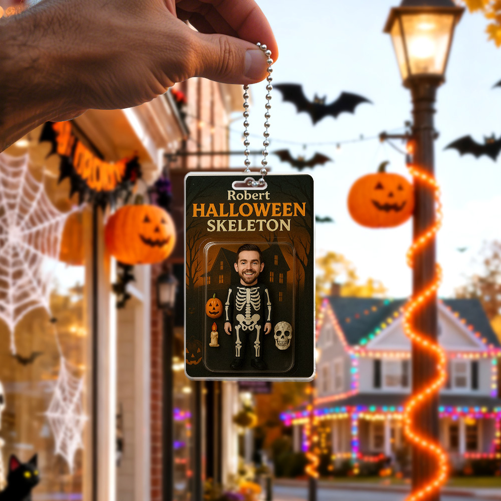 Benutzerdefinierte Verpackung Für Actionfiguren Mit 3d-effekt, Personalisierte Acryl-schädel-autoaufhängung, Geschenk Für Halloween - DePhotoBoxer