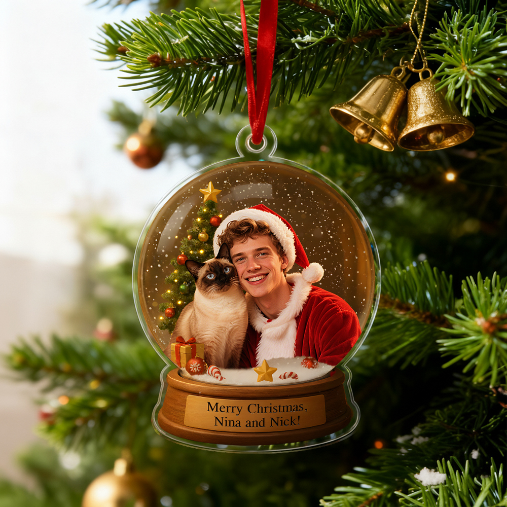 Personalisierte Schneekugel Als Weihnachtsschmuck – Das Perfekte Weihnachtsgeschenk Für Familie, Paare Und Verliebte - DePhotoBoxer