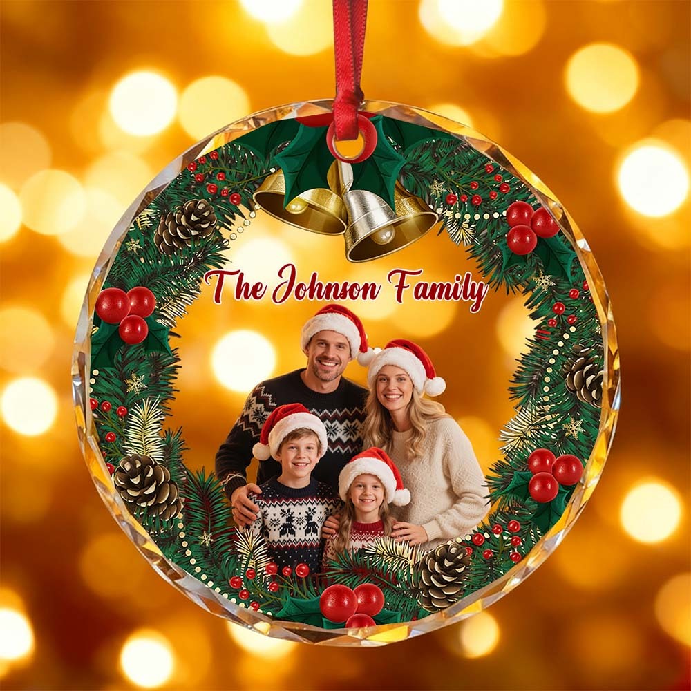 Benutzerdefinierte Foto-familienbande Sind Ein Unzerbrechliches Ornament, Das Beste Weihnachtsgeschenk Für Die Familie
