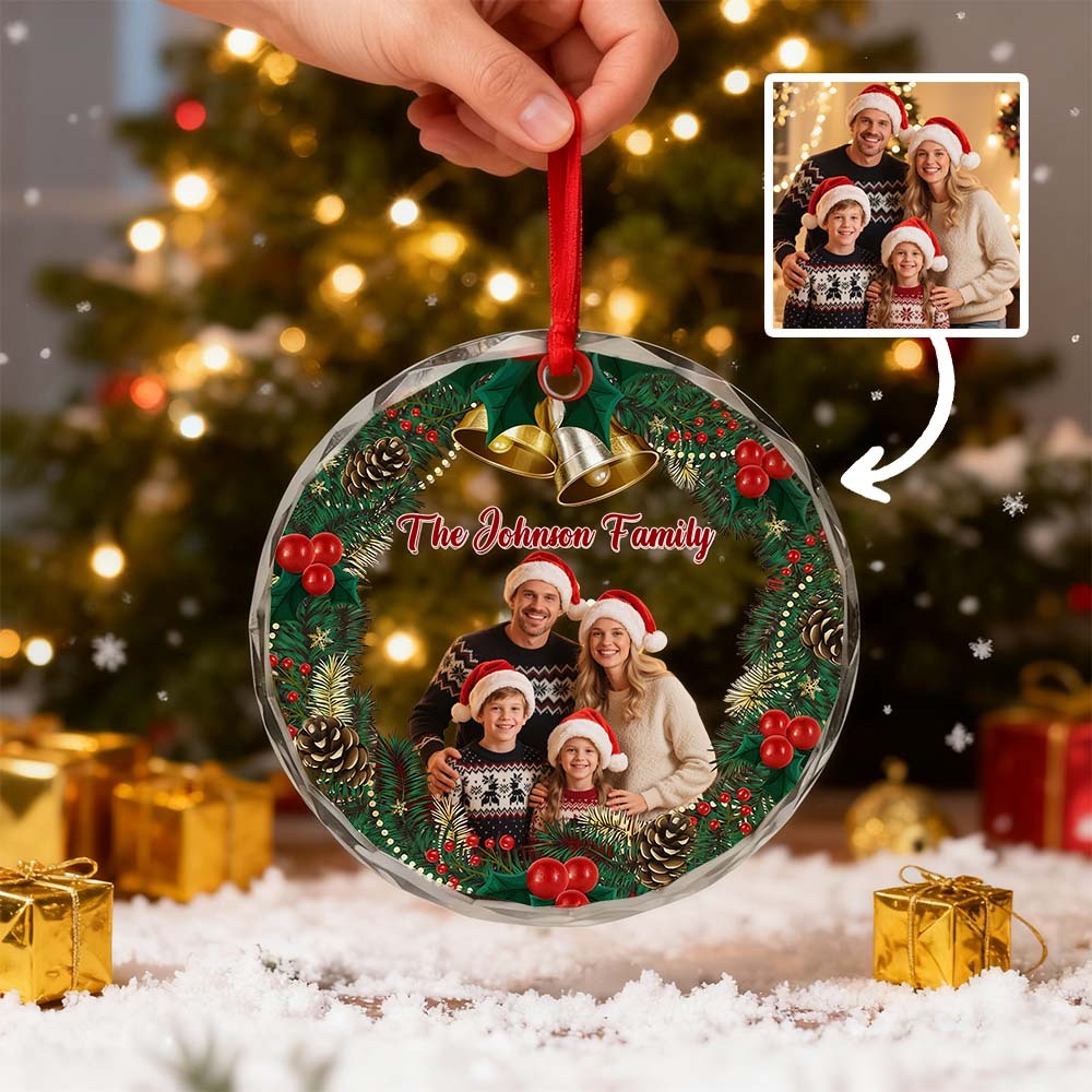 Benutzerdefinierte Foto-familienbande Sind Ein Unzerbrechliches Ornament, Das Beste Weihnachtsgeschenk Für Die Familie