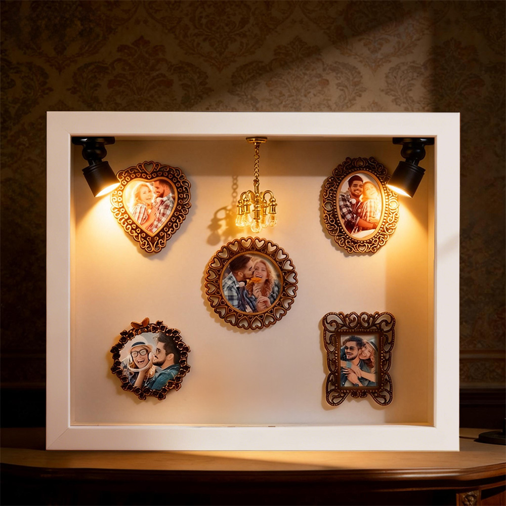 Personalisierter Fotorahmen „museum Of Us" – Geschenk Für Paare – Niedliches Miniatur-museumsgeschenk – Valentinstagsgeschenk - DePhotoBoxer