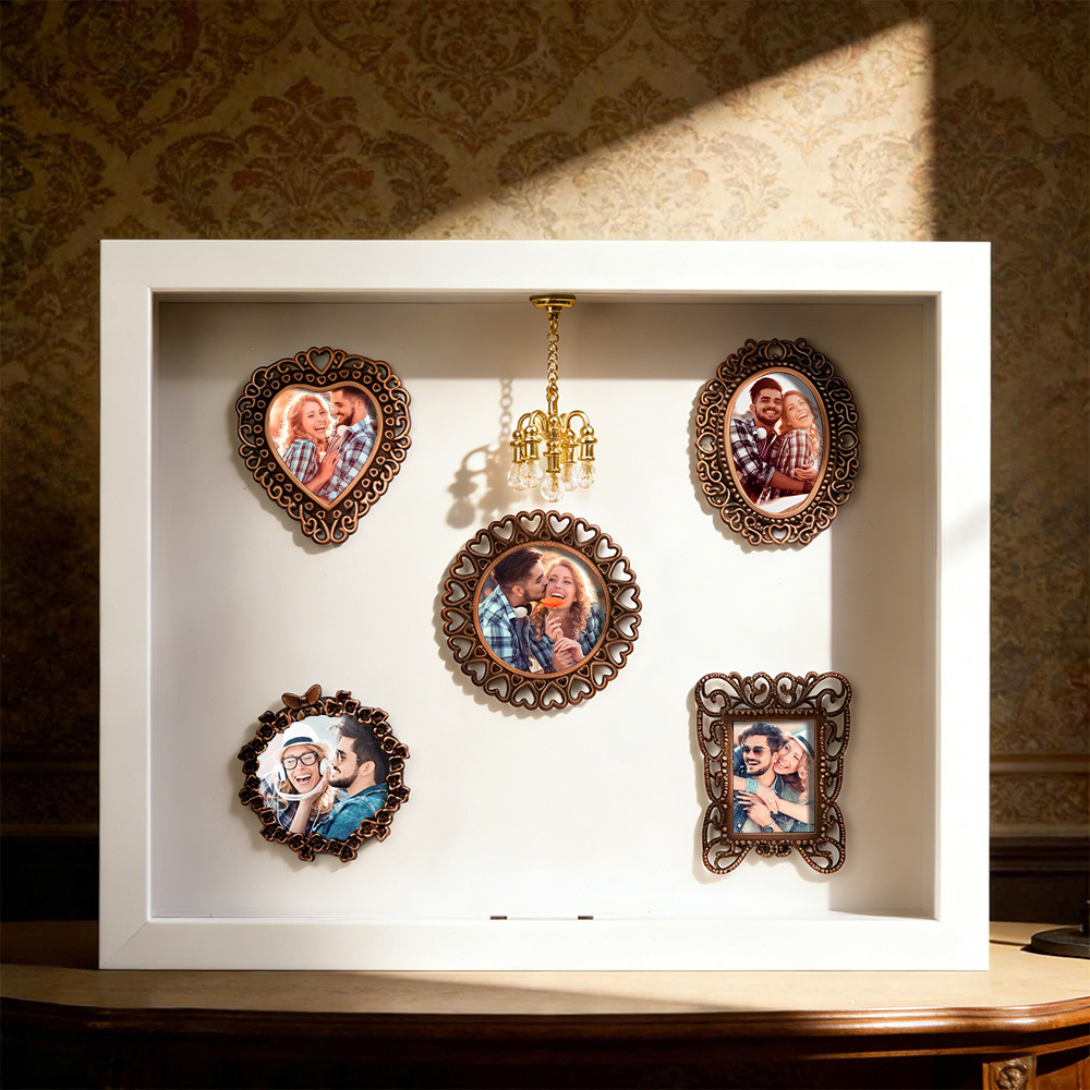 Personalisierter Fotorahmen „museum Of Us" – Geschenk Für Paare – Niedliches Miniatur-museumsgeschenk – Valentinstagsgeschenk - DePhotoBoxer