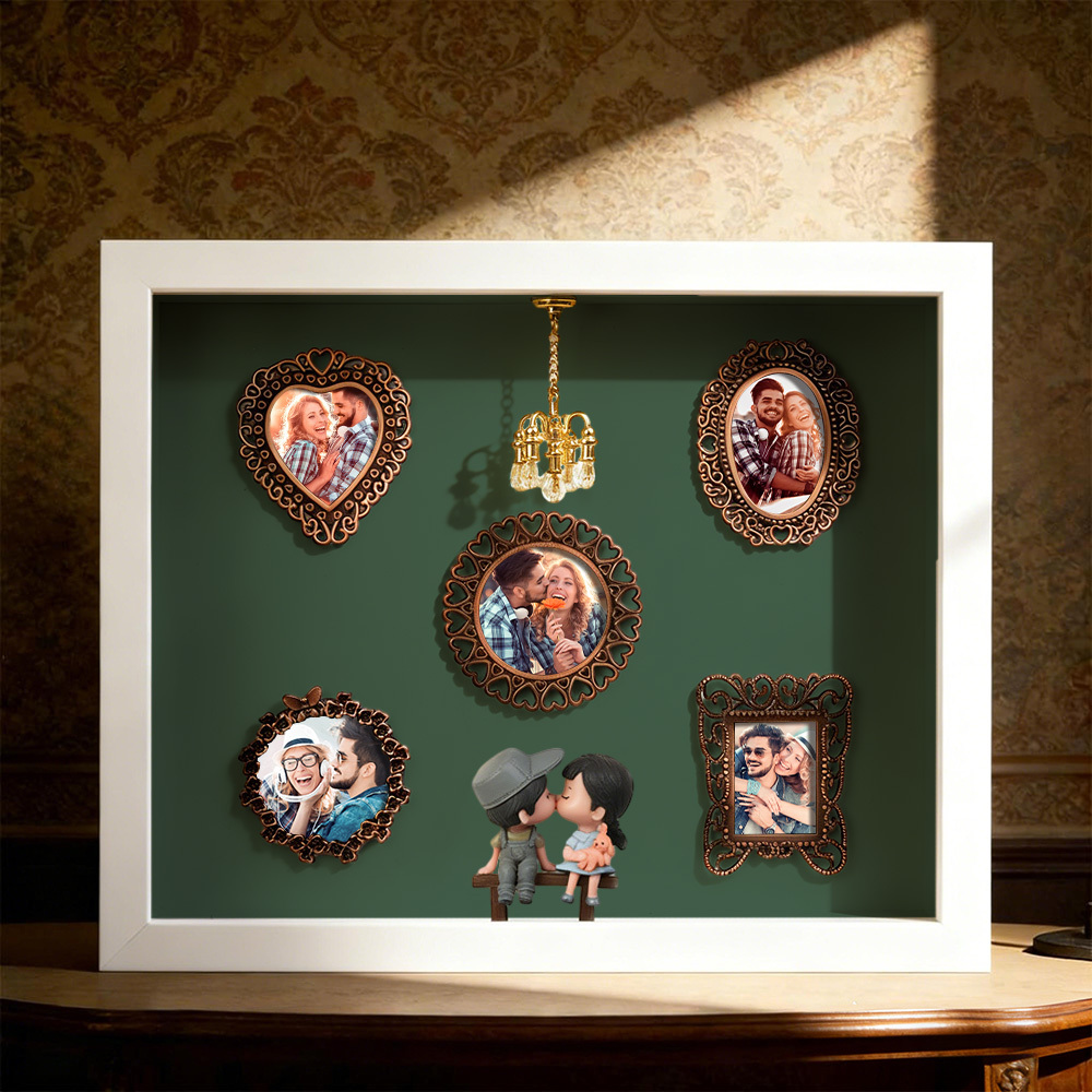 Personalisierter Fotorahmen „museum Of Us" – Geschenk Für Paare – Niedliches Miniatur-museumsgeschenk – Valentinstagsgeschenk - DePhotoBoxer