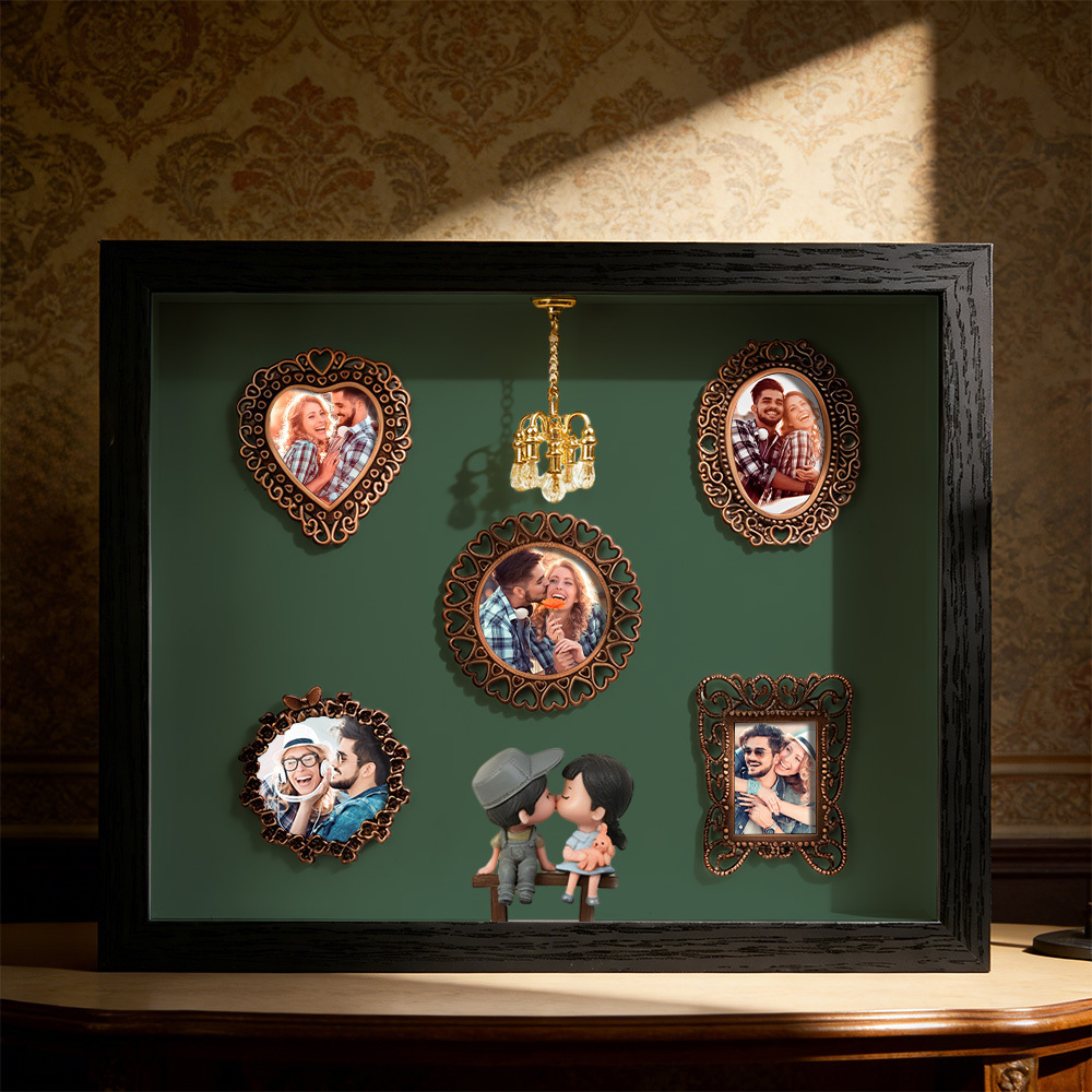 Personalisierter Fotorahmen „museum Of Us" – Geschenk Für Paare – Niedliches Miniatur-museumsgeschenk – Valentinstagsgeschenk - DePhotoBoxer