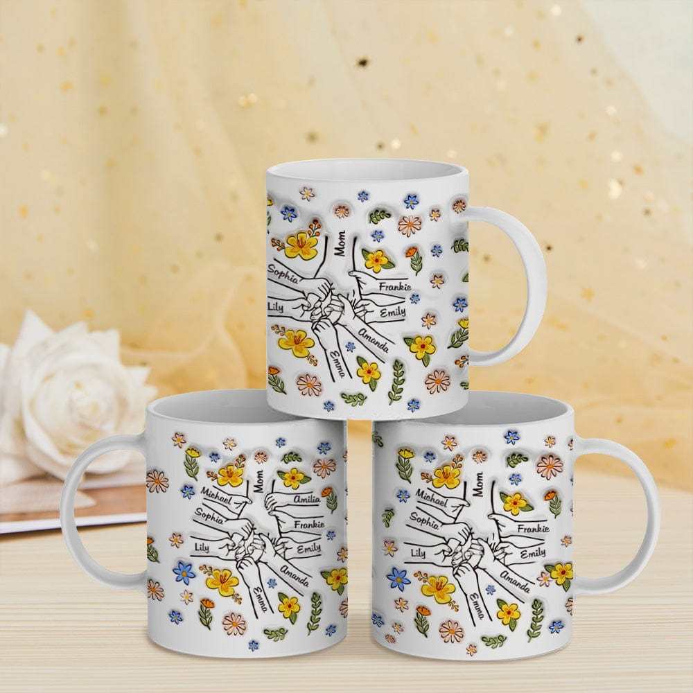 Personalisierte Geschenke Benutzerdefinierte Bedruckte Tasse Sie Halten Unsere Hände, Auch Unsere Herzen Geschenk Für Mama - DePhotoBoxer