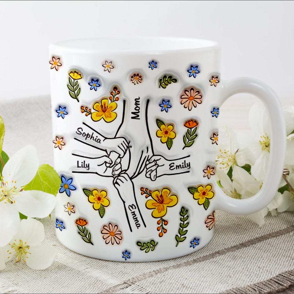Personalisierte Geschenke Benutzerdefinierte Bedruckte Tasse Sie Halten Unsere Hände, Auch Unsere Herzen Geschenk Für Mama - DePhotoBoxer
