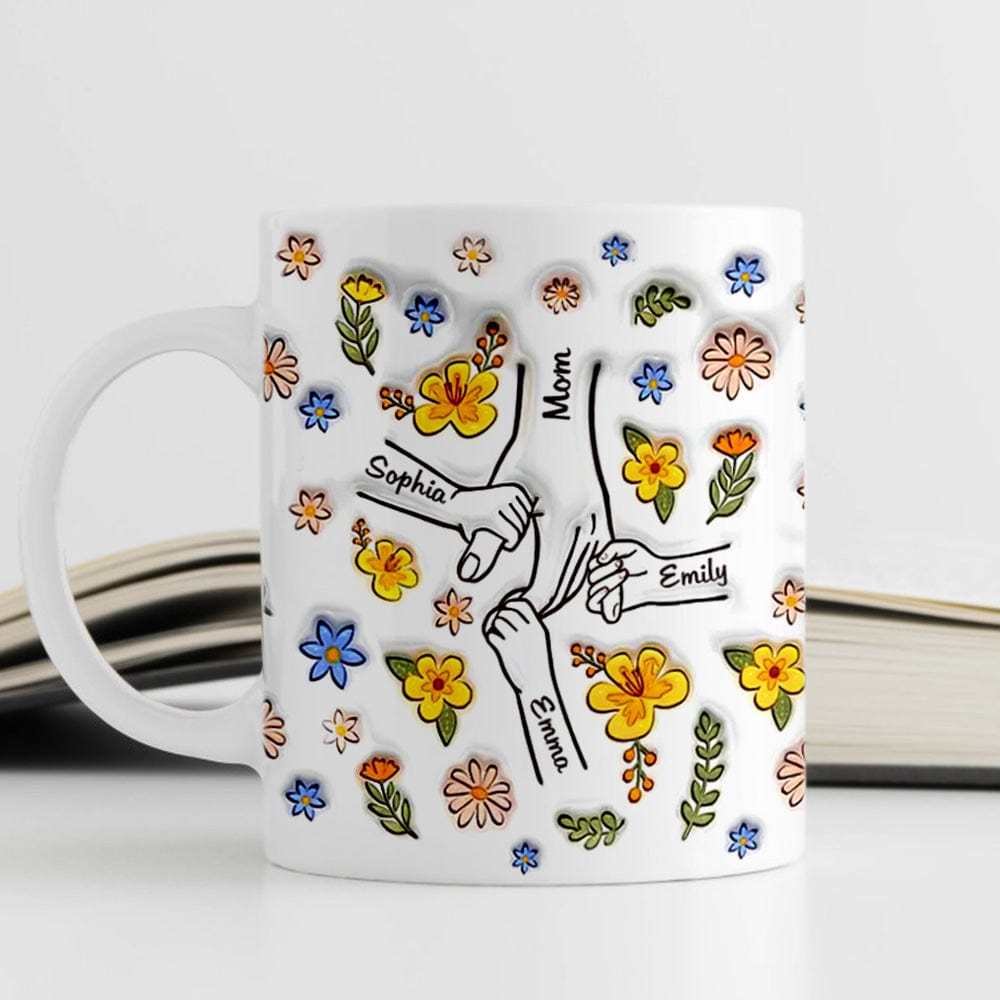 Personalisierte Geschenke Benutzerdefinierte Bedruckte Tasse Sie Halten Unsere Hände, Auch Unsere Herzen Geschenk Für Mama - DePhotoBoxer