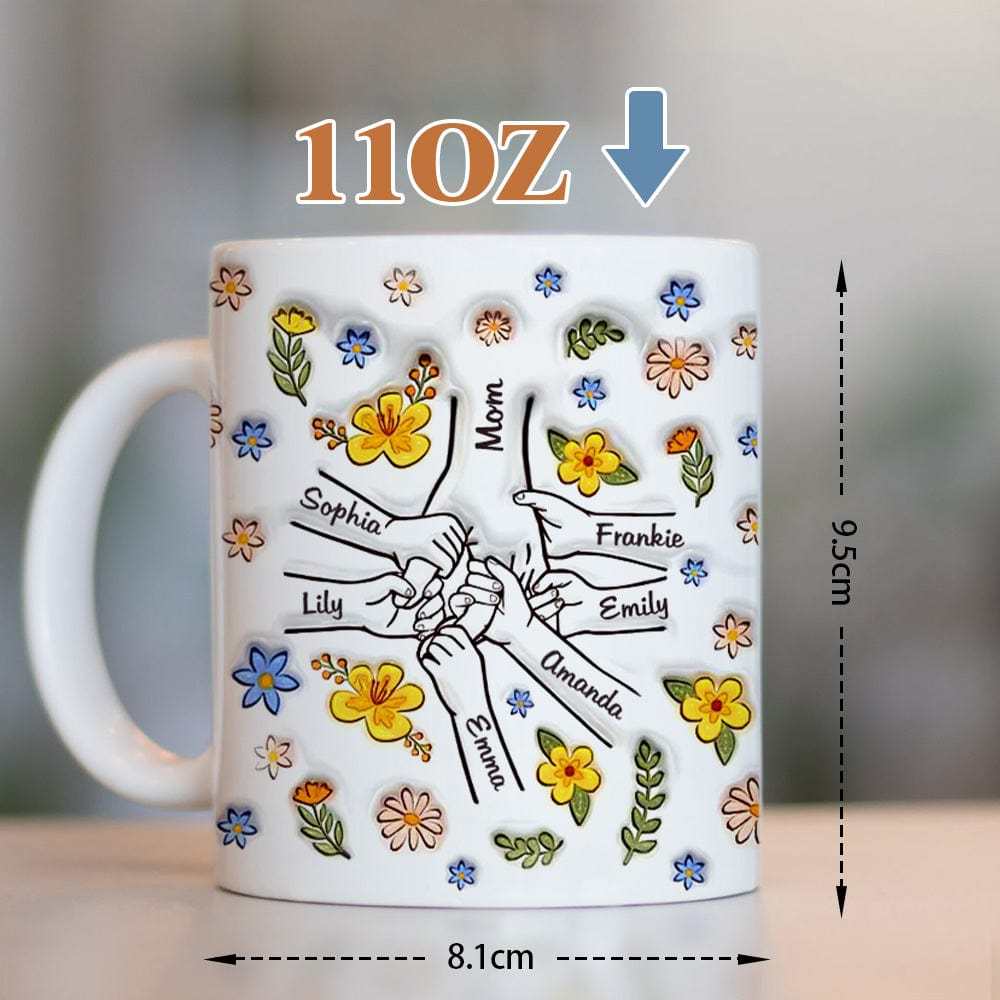 Personalisierte Geschenke Benutzerdefinierte Bedruckte Tasse Sie Halten Unsere Hände, Auch Unsere Herzen Geschenk Für Mama - DePhotoBoxer