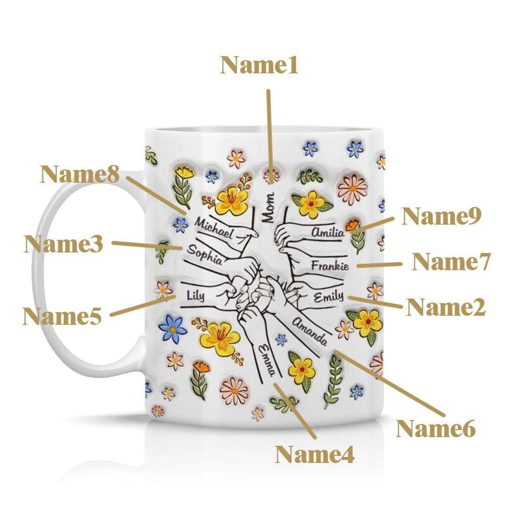 Personalisierte Geschenke Benutzerdefinierte Bedruckte Tasse Sie Halten Unsere Hände, Auch Unsere Herzen Geschenk Für Mama - DePhotoBoxer
