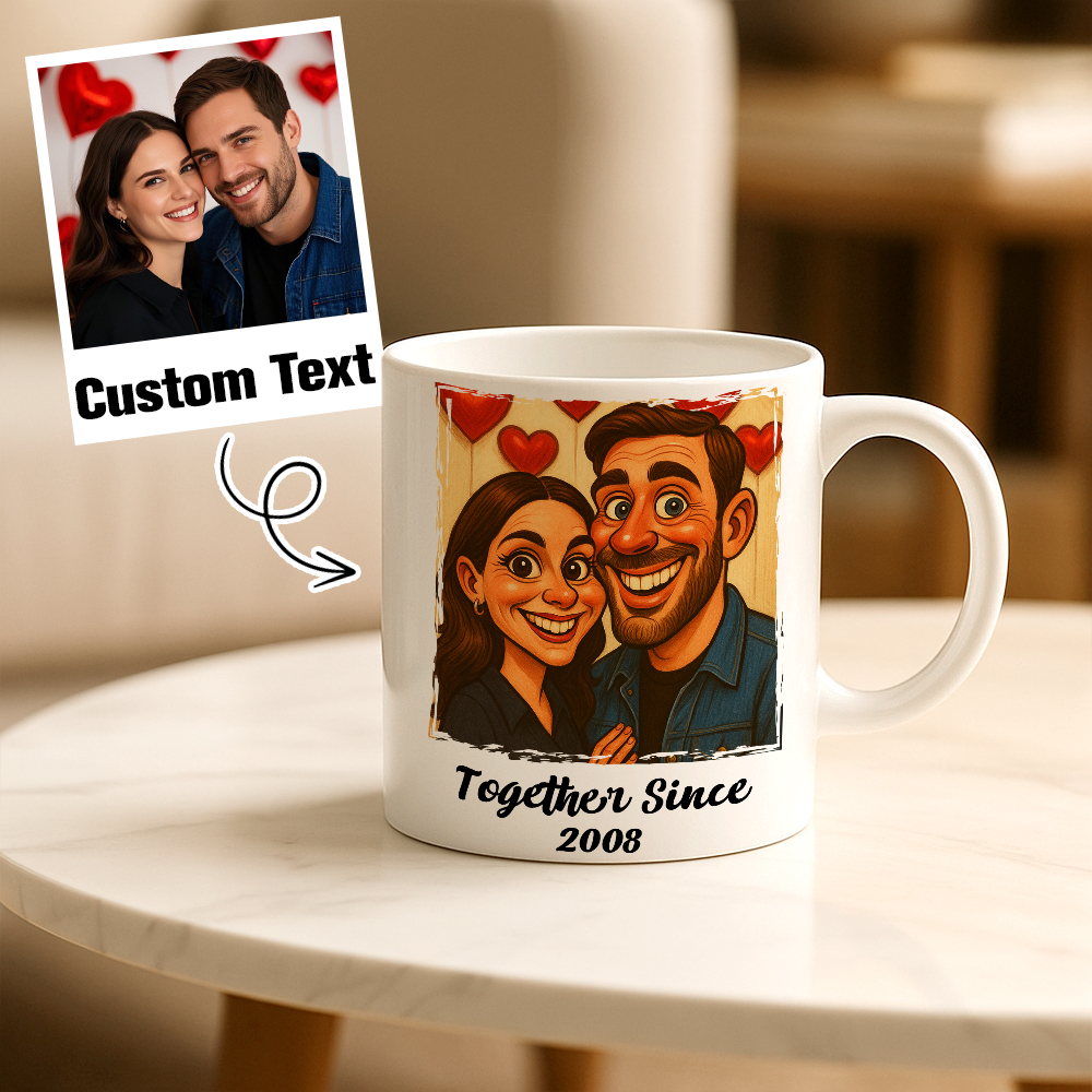 Personalisierte Fototasse - Personalisierte Hochzeitsgeschenke Zum Jahrestag Für Mann Und Frau, Sie Und Ihn - Ich Gehöre Dir. Keine Rückgaben Oder Rückerstattungen.