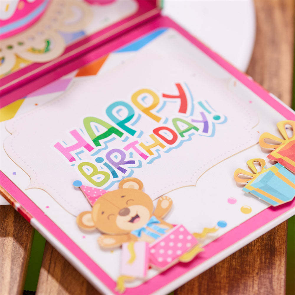 Personalisierte Geburtstags-exploding-überraschungsbox-karte, Individuelle 3d-pop-up-grußkarte - DePhotoBoxer